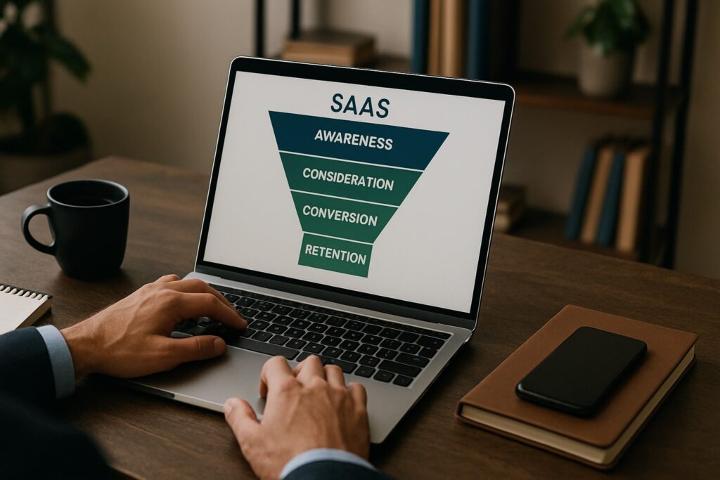 saas sales funnel stages, funnel