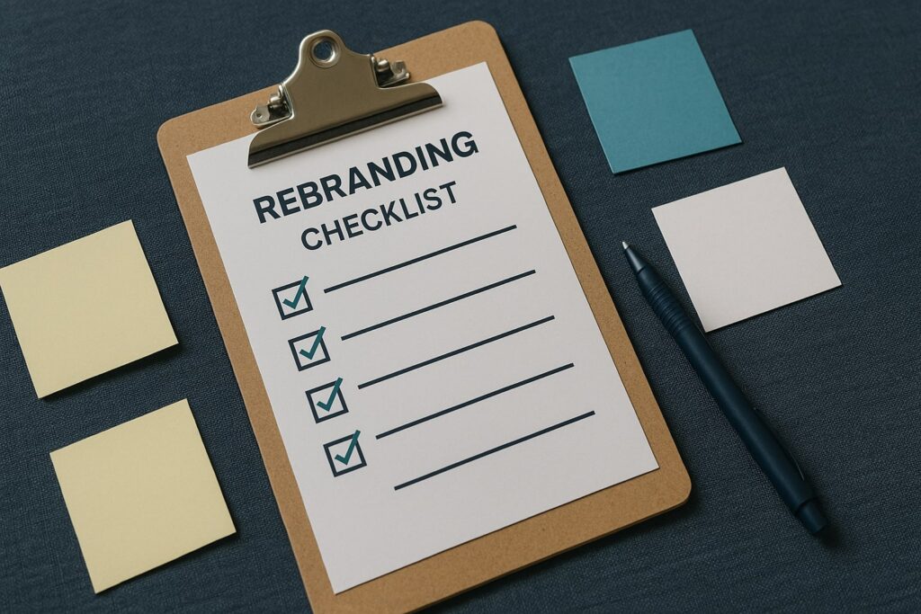 rebranding checklist, rebranding
