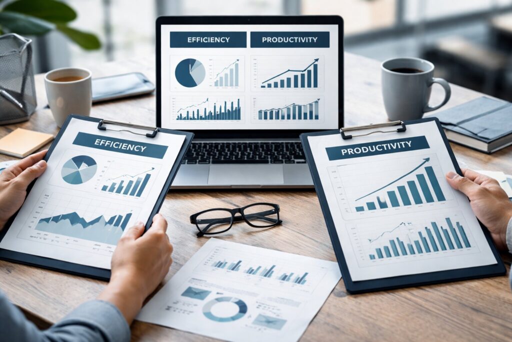 efficiency vs productivity, efficiency, productivity